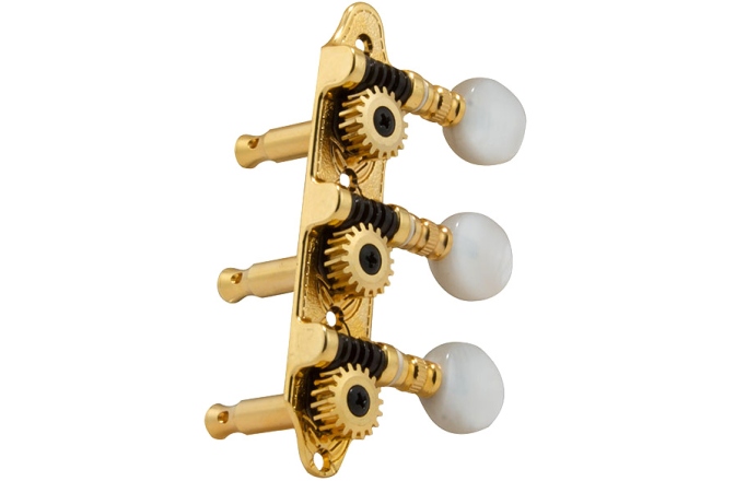Set cheițe chitară acustică Grover  608G Sta-Tite Mini Pegs Set 3 + 3 - Gold
