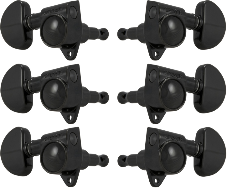 Grover 102-18BC Original Rotomatics 3 + 3 Black Chrome