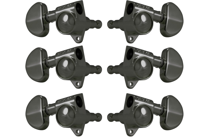 Set cheițe chitară Grover 102-18BN Original Rotomatics 3 + 3 Black Nickel