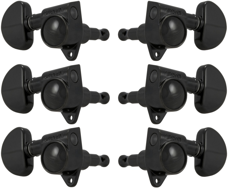 Grover 102BC Original Rotomatics 3 + 3 Black Chrome