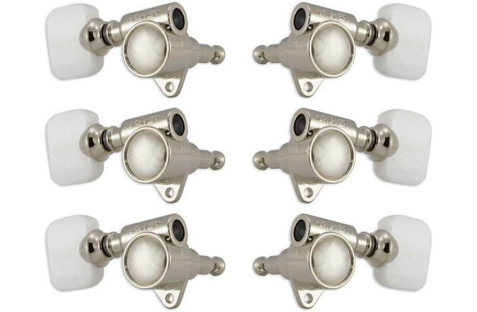 Set cheițe chitară Grover 103N Original 'Milk Bottle' Style Rotomatics 3 + 3 Nickel