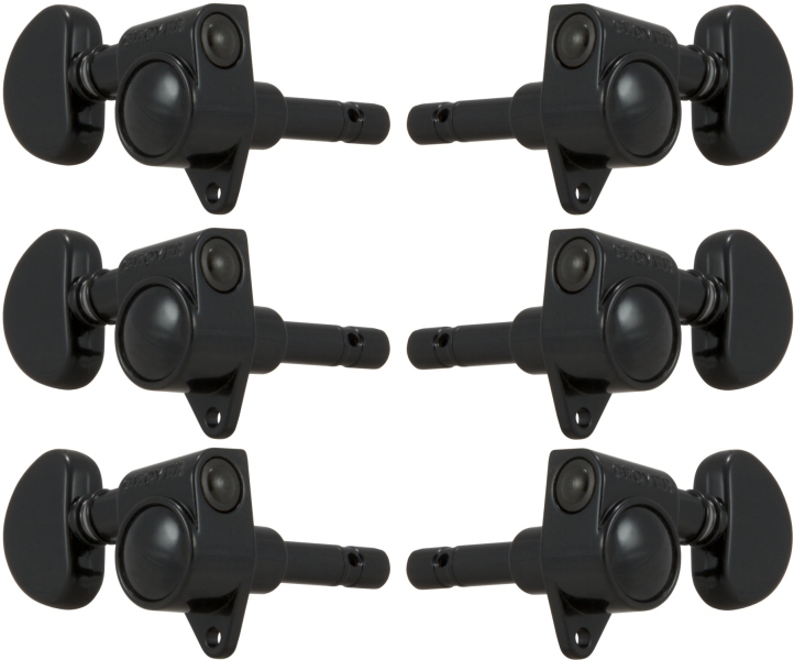 Grover 106BC Original Locking Rotomatics 3+3 Black Chrome