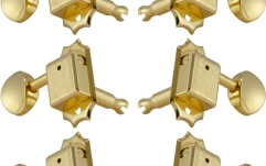 Set cheițe chitară Grover 133G Deluxe Guitar Machines 3 + 3 - Gold