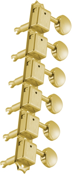Grover 133G6 Deluxe 6-in-Line Left Side Gold