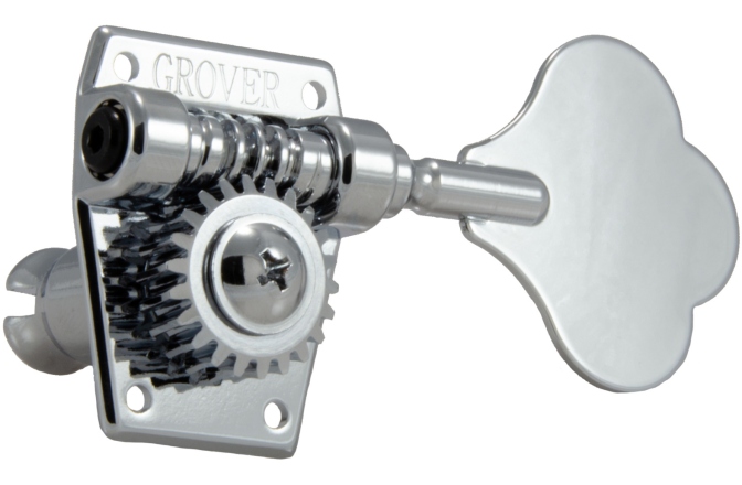 Set cheițe chitară Grover 142C4 Vintage Bass Machines  4-in-Line Left Side Chrome
