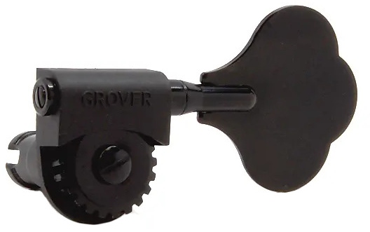 Grover 143BCL4 Lightweight Bass 4-in-Line LH Right Side Black