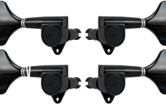 Set cheițe chitară Grover 144BC Mini Bass Machines - Bass 2 + 2 Black Chrome