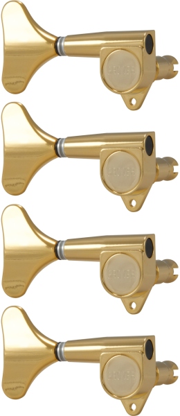 Grover 144GL4 Mini Bass 4-in-Line LH Right Side Gold