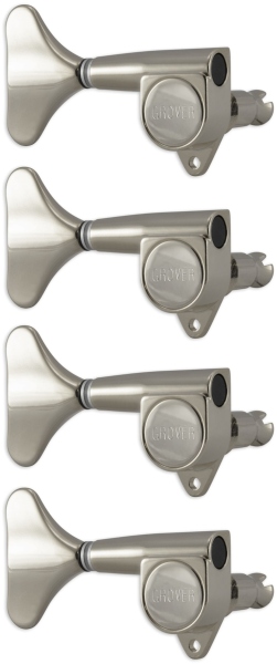 Grover 144NL4 Mini Bass 4-in-Line LH Right Side Nickel