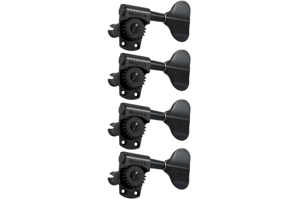Grover 145BC4 Titan Electric Bass 4-in-LineLeft Side Black Chrome
