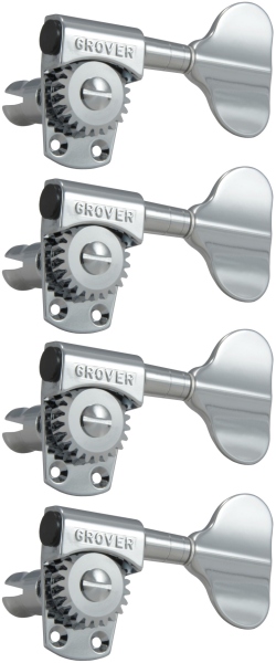 Grover 145C4 Titan Electric Bass 4-in-Line Left Side Chrome