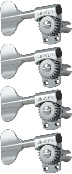 Grover 145CL4 Titan Electric Bass 4-in-Line LH Right Side Chrome