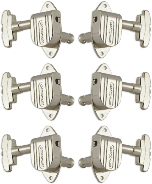 Grover 151N Full Size Imperial Machine Heads 3 + 3 Nickel