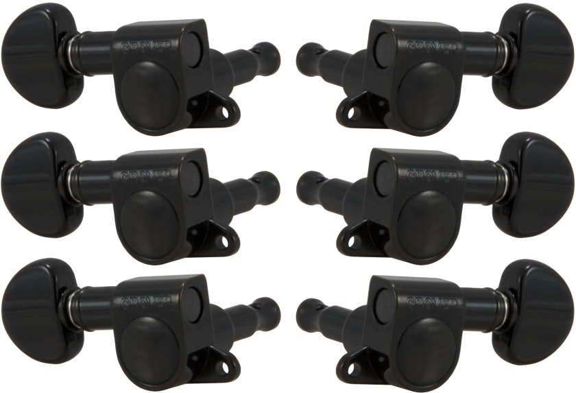 Grover 205BC Mini Rotomatics 3 + 3 Black Chrome