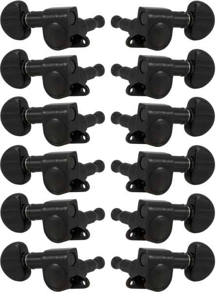 Grover 205BC12 Mini Rotomatics 12-String Black Chrome