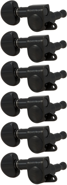 Grover 205BCL6 Mini Rotomatics 6-in-Line LH Right Side Black Chrome