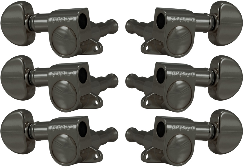 Grover 205BN Mini Rotomatics 3 + 3 - Black Nickel