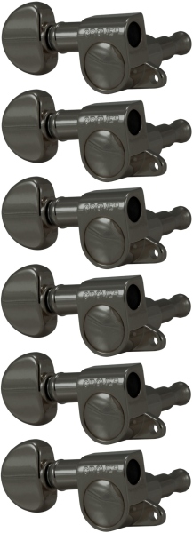 Grover 205BNL6 Mini Rotomatics 6-in-Line LH Right Side Black Nickel