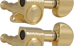 Set cheițe chitară Grover 205G6 Mini Rotomatics 6-in-Line Left Side Gold