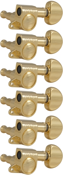 Grover 205G6 Mini Rotomatics 6-in-Line Left Side Gold