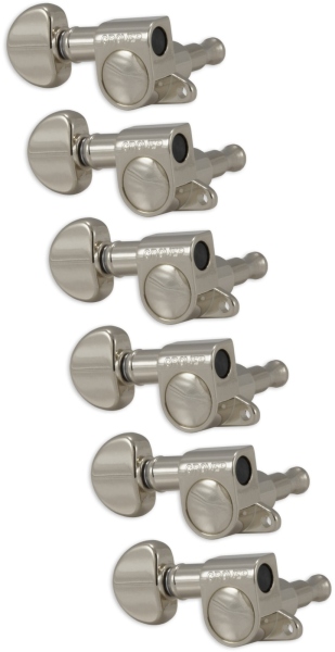 Grover 205NL6 Mini Rotomatics 6-in-Line LH Right Side Nickel