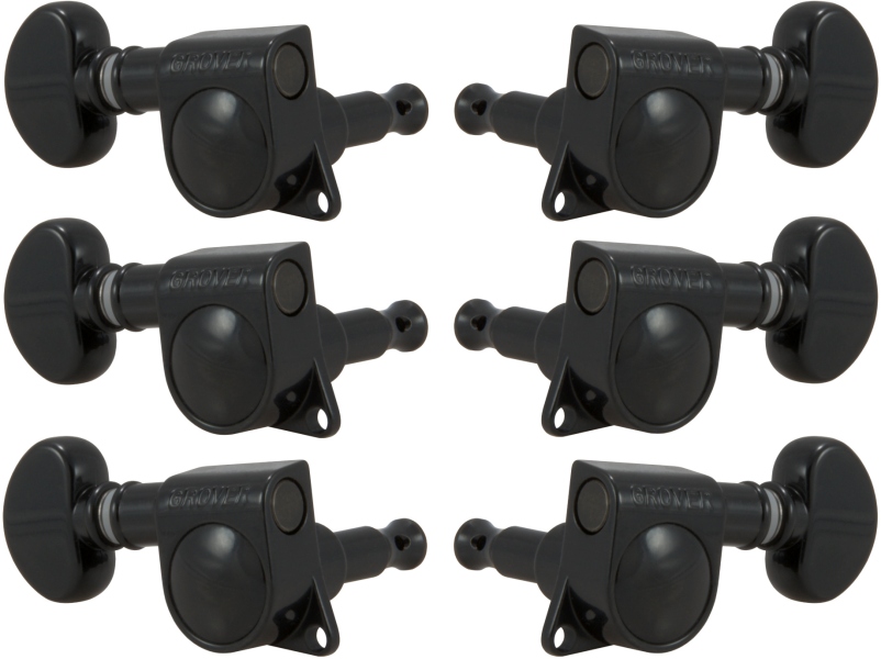 Grover 305BC Mid-Size Rotomatics 3 + 3 Black Chrome