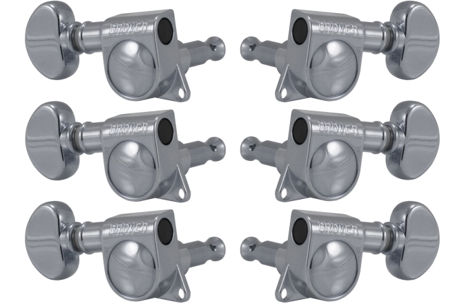 Set cheițe chitară Grover 305C Mid-Size Rotomatics 3 + 3 Chrome