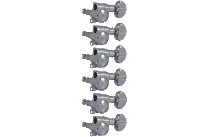 Set cheițe chitară Grover 305C6 Mid-Size Rotomatics 6-in-Line Left Side Chrome