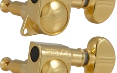 Set cheițe chitară Grover 305G6 Mid-Size Rotomatics 6-in-Line Left Side Gold