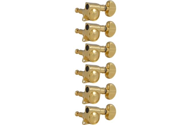 Set cheițe chitară Grover 305G6 Mid-Size Rotomatics 6-in-Line Left Side Gold