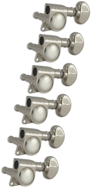 Grover 305N6 Mid-Size Rotomatics 6-in-Line Left Side Nickel