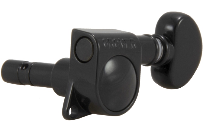 Set cheițe chitară Grover 406BC6 Mini Locking Rotomatics 6-in-Line Left Side Black Chrome
