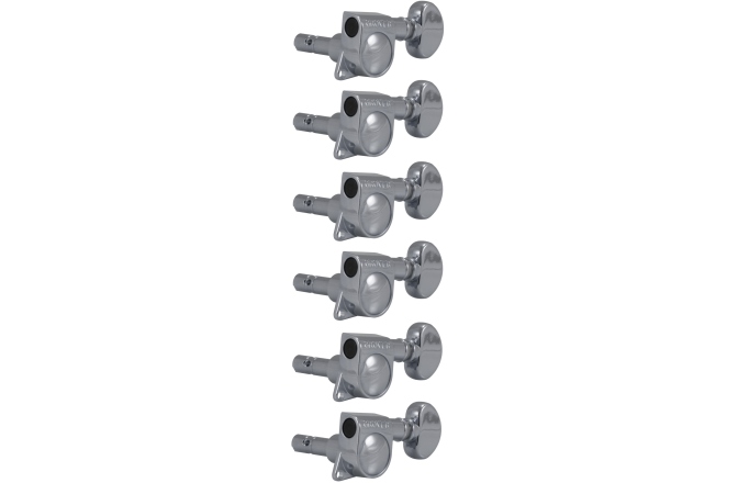 Set cheițe chitară Grover 406C6 Mini Locking Rotomatics 6-in-Line Left Side Chrome