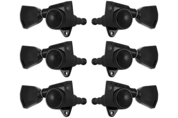 Grover 502BCK Roto-Grip 3 + 3 Black Chrome