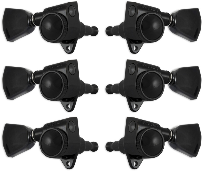 Grover 502BCK Roto-Grip 3 + 3 Black Chrome