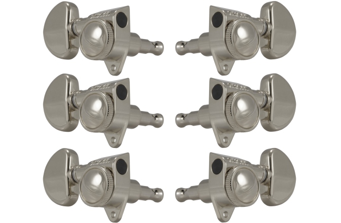 Set cheițe chitară Grover 502N Roto-Grip Locking Rotomatics 3 + 3 Nickel