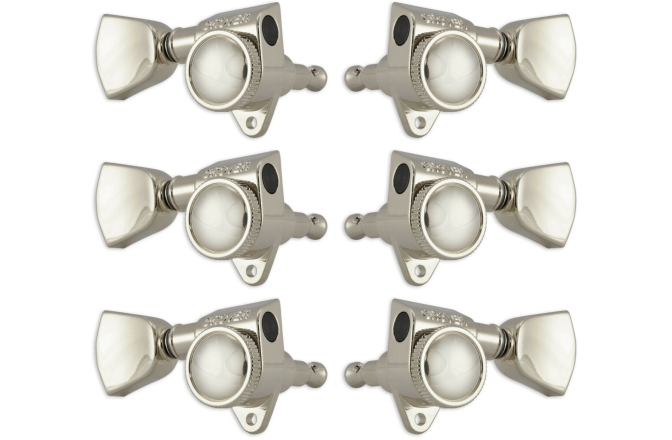 Set cheițe chitară Grover 502NK Roto-Grip Locking Rotomatics 3 + 3 Nickel