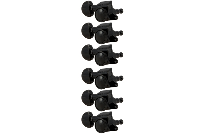 Set cheițe chitară Grover 505BCL6 Mini Roto-Grip Locking Rotomatics LH Right Side Black Chrome