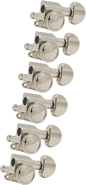 Grover 505N6 Mini Roto-Grip Locking 6-in-Line Left Side Nickel