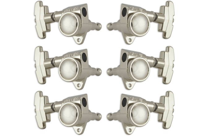 Set cheițe chitară Grover 509N Roto-Grip Locking Super Rotomatics 3 + 3 Nickel