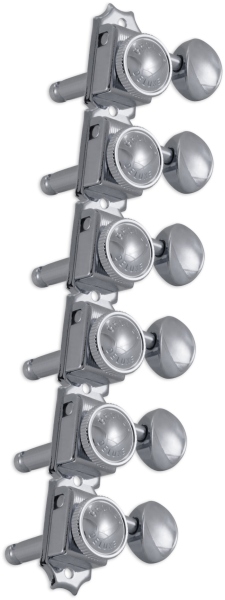 Grover 533C6 Vintage Locking Rotomatics 6-In-Line Left Side Chrome