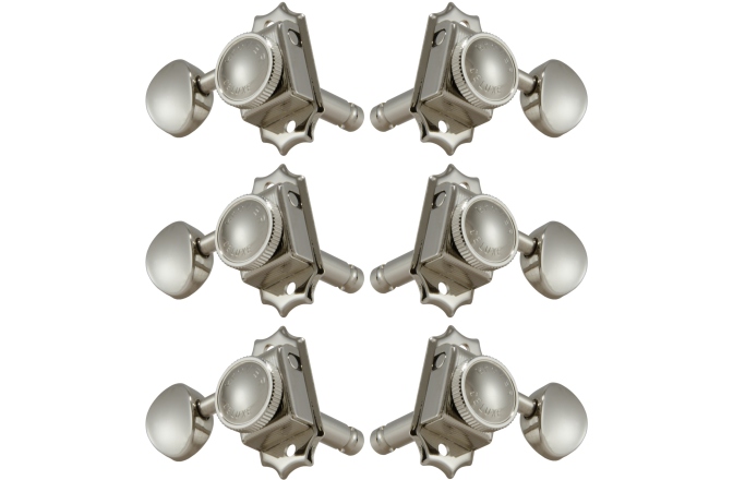 Set cheițe chitară Grover 533N Vintage Locking Rotomatic 3 + 3 Nickel