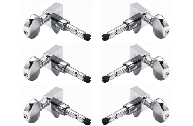 Set cheițe chitară Grover  602C Tip Lock Locking Rotomatics 3 + 3 - Chrome