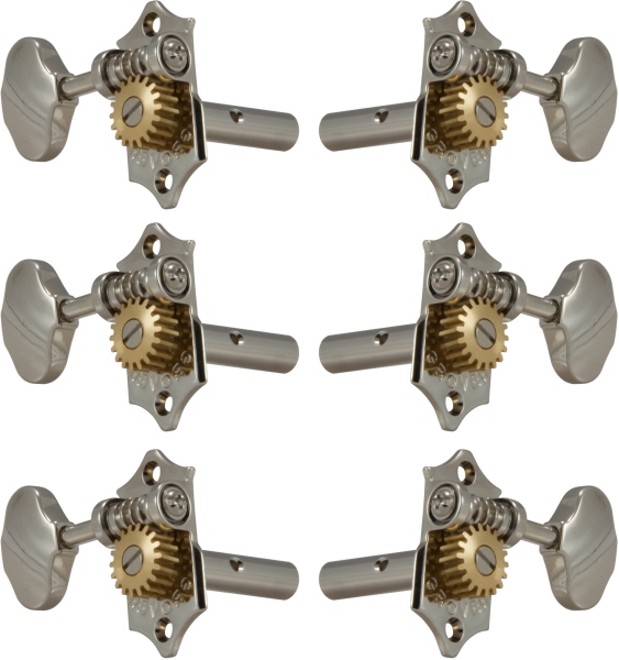 Grover H97-18N Original Sta-Tite Horizontal 3 + 3 Nickel