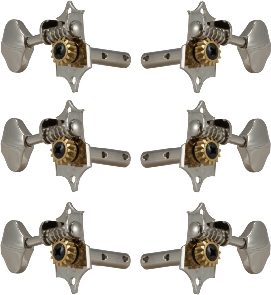 Grover H97N Original Sta-Tite Machine Head Horizontal 3 + 3 Nickel