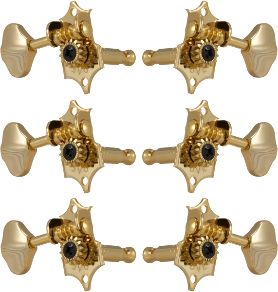Grover V97G Original Sta-Tite Machine Head Vertical 3 + 3 Gold