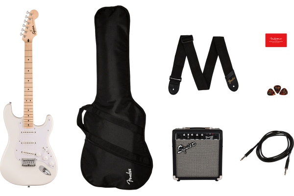 Sonic Stratocaster Pack Arctic White Frontman 10G