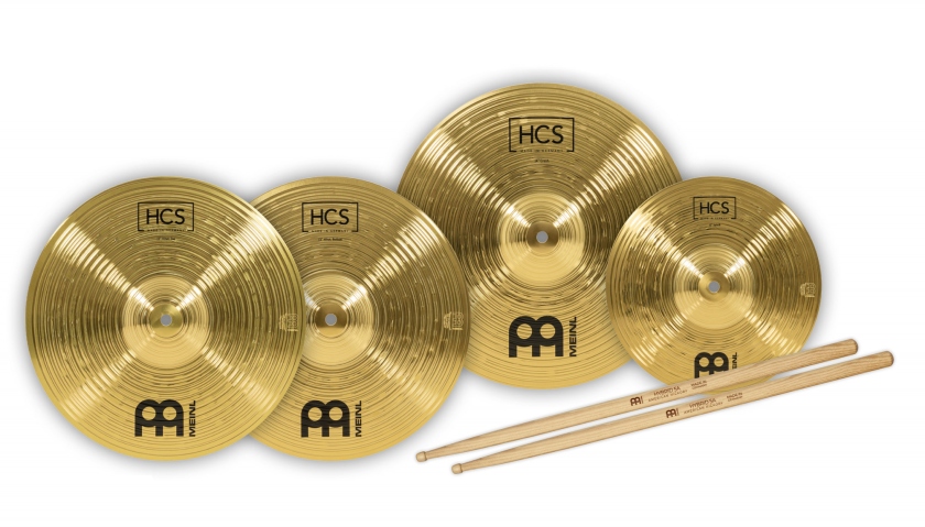 Meinl HCS Bonus Pack 13''Hihat + 14''Crash + 10''Splash + SB106 Drumsticks