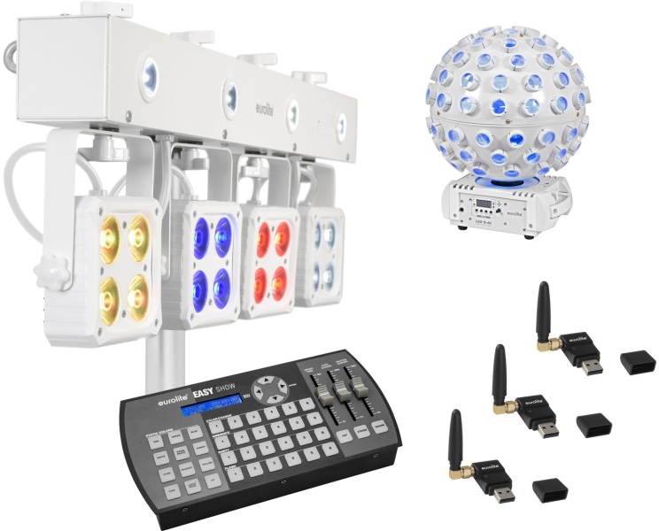 Eurolite Set LED KLS-180 wh + LED B-40 wh + USB QuickDMX + Easy Show