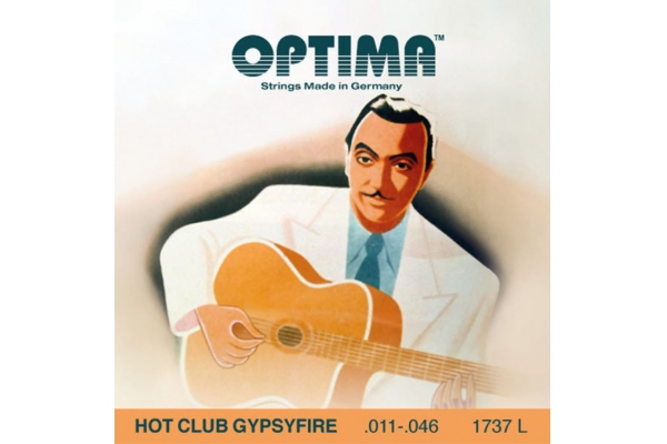 Optima Corzi chitara acustica Hot Club Gypsyfire silver plated Set